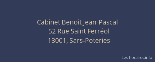 Cabinet Benoit Jean-Pascal