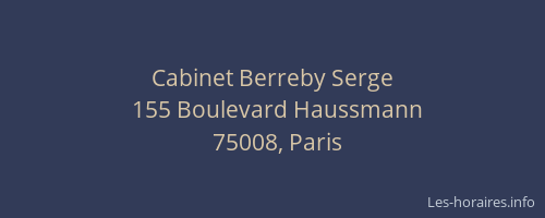 Cabinet Berreby Serge