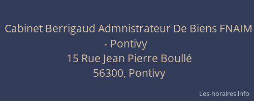 Cabinet Berrigaud Admnistrateur De Biens FNAIM - Pontivy