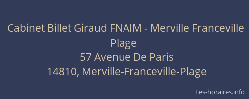 Cabinet Billet Giraud FNAIM - Merville Franceville Plage