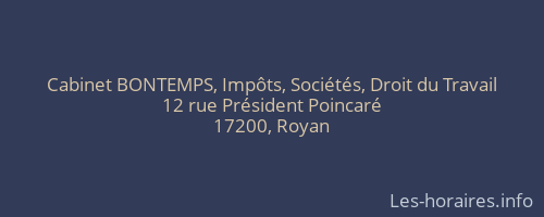 Cabinet BONTEMPS, Impôts, Sociétés, Droit du Travail