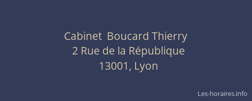 Cabinet  Boucard Thierry