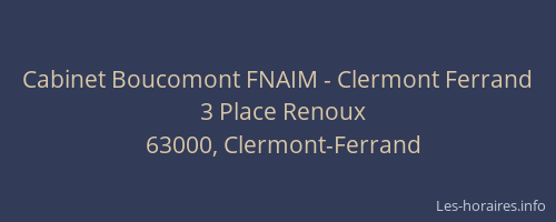 Cabinet Boucomont FNAIM - Clermont Ferrand