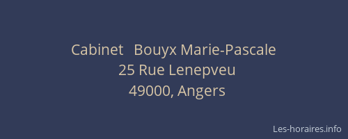 Cabinet   Bouyx Marie-Pascale