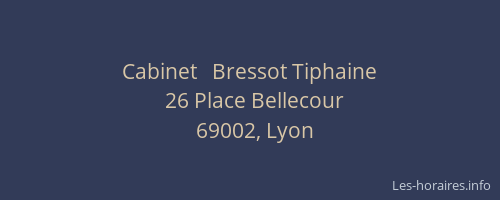 Cabinet   Bressot Tiphaine