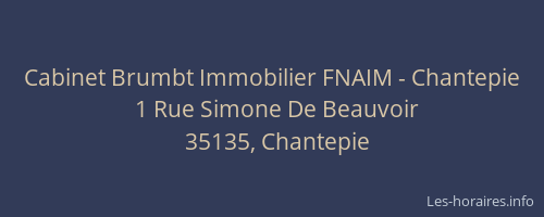 Cabinet Brumbt Immobilier FNAIM - Chantepie