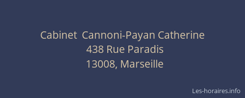Cabinet  Cannoni-Payan Catherine