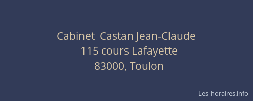 Cabinet  Castan Jean-Claude