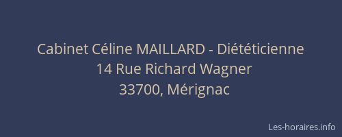Cabinet Céline MAILLARD - Diététicienne