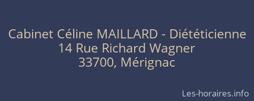 Cabinet Céline MAILLARD - Diététicienne