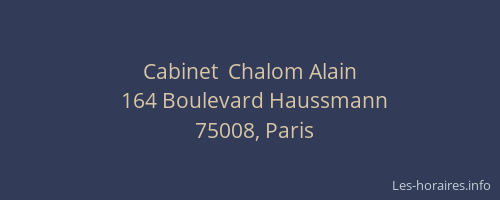 Cabinet  Chalom Alain