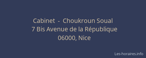 Cabinet  -  Choukroun Soual