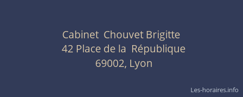 Cabinet  Chouvet Brigitte