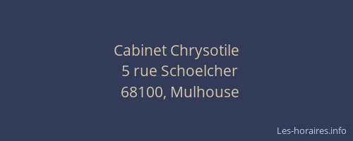 Cabinet Chrysotile