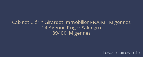 Cabinet Clérin Girardot Immobilier FNAIM - Migennes