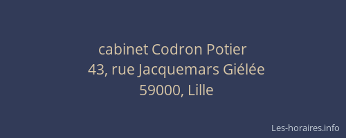 cabinet Codron Potier