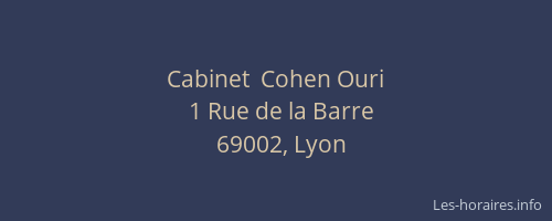 Cabinet  Cohen Ouri