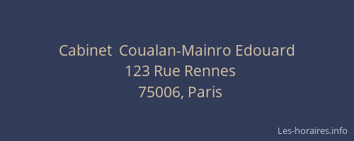 Cabinet  Coualan-Mainro Edouard