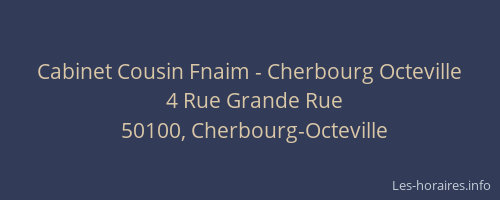 Cabinet Cousin Fnaim - Cherbourg Octeville