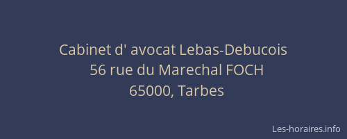 Cabinet d' avocat Lebas-Debucois