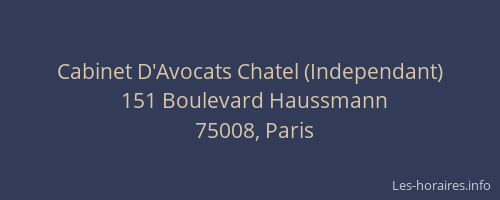 Cabinet D'Avocats Chatel (Independant)