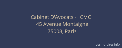 Cabinet D'Avocats -   CMC