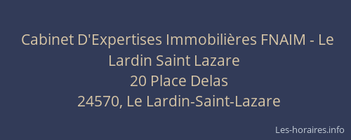Cabinet D'Expertises Immobili&egrave;res FNAIM - Le Lardin Saint Lazare