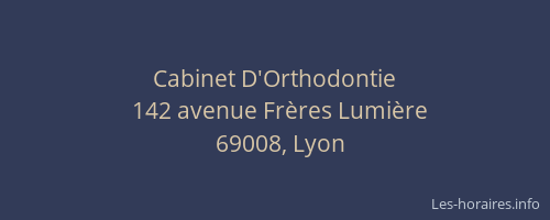 Cabinet D'Orthodontie