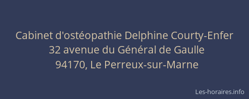 Cabinet d'ost&eacute;opathie Delphine Courty-Enfer