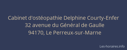 Cabinet d'ostéopathie Delphine Courty-Enfer