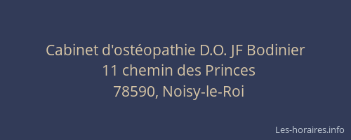 Cabinet d'ost&eacute;opathie D.O. JF Bodinier