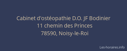 Cabinet d'ostéopathie D.O. JF Bodinier