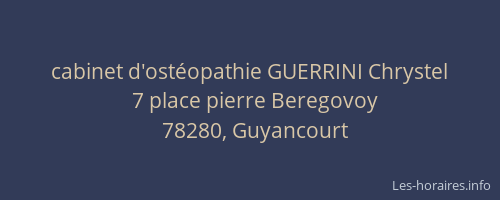 cabinet d'ostéopathie GUERRINI Chrystel