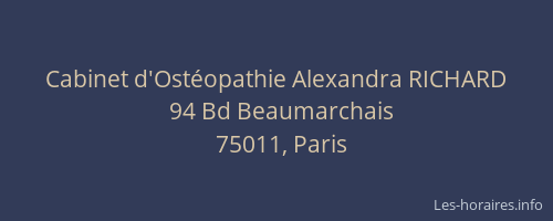 Cabinet d'Ostéopathie Alexandra RICHARD