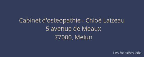 Cabinet d'osteopathie - Chloé Laizeau