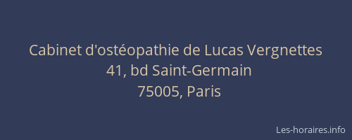 Cabinet d'ostéopathie de Lucas Vergnettes