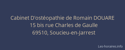 Cabinet D'ostéopathie de Romain DOUARE