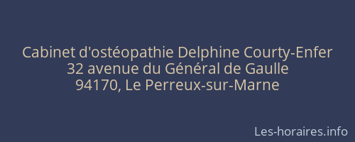 Cabinet d'ostéopathie Delphine Courty-Enfer