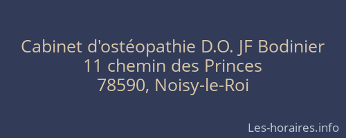 Cabinet d'ostéopathie D.O. JF Bodinier