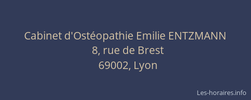 Cabinet d'Ostéopathie Emilie ENTZMANN