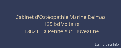 Cabinet d'Ostéopathie Marine Delmas