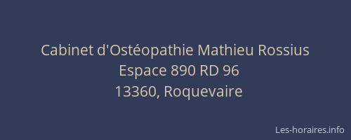 Cabinet d'Ostéopathie Mathieu Rossius