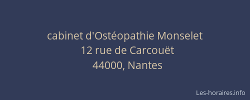 cabinet d'Ostéopathie Monselet