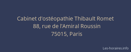 Cabinet d'ostéopathie Thibault Romet