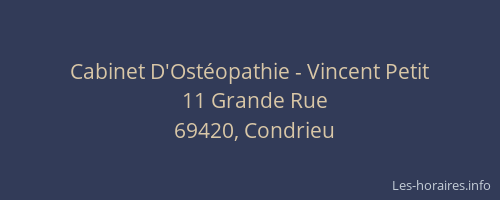 Cabinet D'Ostéopathie - Vincent Petit