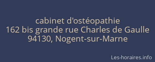 cabinet d'ostéopathie