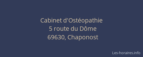 Cabinet d'Ostéopathie