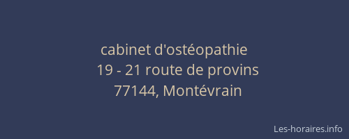 cabinet d'ostéopathie