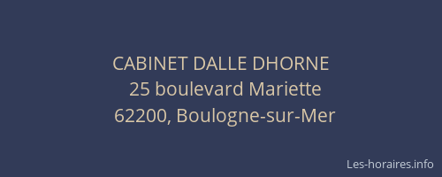 CABINET DALLE DHORNE
