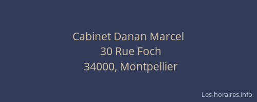Cabinet Danan Marcel